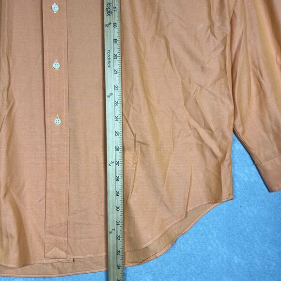 Polo Ralph Lauren Yarmouth Button Down Mens 16.5 Orange Long Sleeve Oxford Pony - Picture 4 of 7
